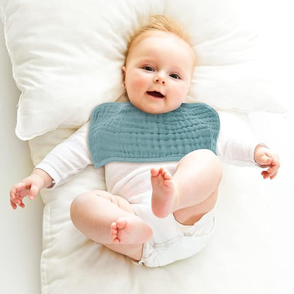 Frienda 6 Pack Muslin Burp Cloths Cotton Large 20''x 9'' Extra Absorbent and Soft Baby Burping Cloth for Baby Boy Girl Unisex(Fresh Colors)