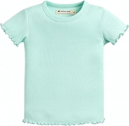 Monica + Andy Crewneck Tee, 100% Organic Cotton Clothes for Girls & Boys, Printed T-Shirt Sizes for Kids, Toddler & Baby