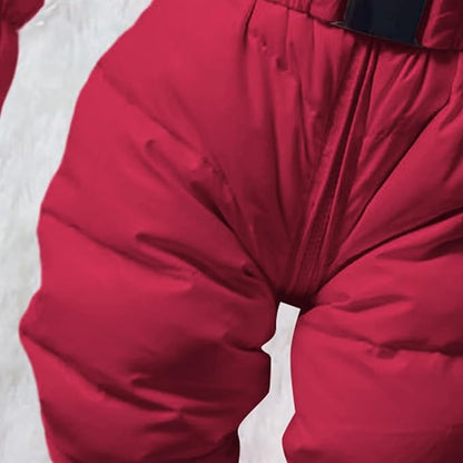 Baby Snowsuit Newborn Winter Heavyweight Water-Resistant Thickened Warm Ski Jacket Cozy Outdoor Hooded One Piece Suit