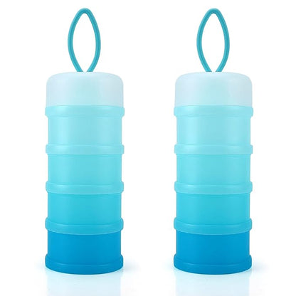 Accmor 2 Pack Baby Formula Dispenser On The Go, Stackable Formula Dispenser Formula Container to Go, Non-Spill Portable Milk Powder Kids Snack Storage Container, BPA Free