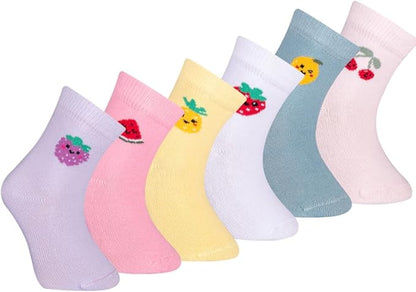 Bella Baby & Toddler Seamless-Toe Turkish Cotton Crew Socks (6-Pack)
