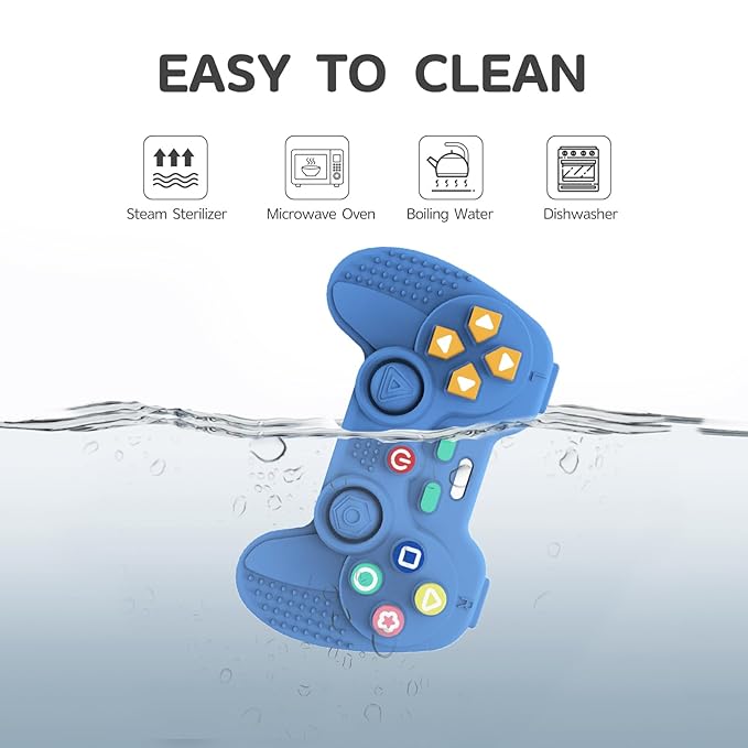 1 Pack Silicone Teethers for Babies 6-12 Months, Teething Toys for Babies 0-6 Months, Remote Teether for Baby, Sensory Toys for Babies,Toddler Infant Girl Boy Gifts