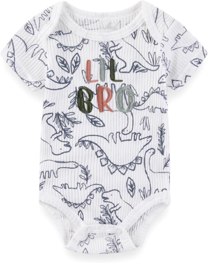 Baby Boy Girl Bodysuit 5 Pack Cotton Short Sleeve Romper Soft Baby Clothes Outfit 0-12 Month