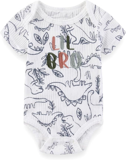 Baby Boy Girl Bodysuit 5 Pack Cotton Short Sleeve Romper Soft Baby Clothes Outfit 0-12 Month