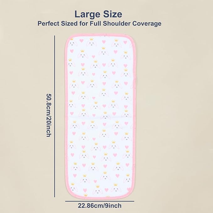 Hakochia Burp Cloths for Baby Boy & Girl Organic Cotton Large Unisex Burp Clothes Extra Absorbent Soft Neutral Burping Rags Spit Up Cloth Sets for Newborns 8 Pack (Multicolor-2)