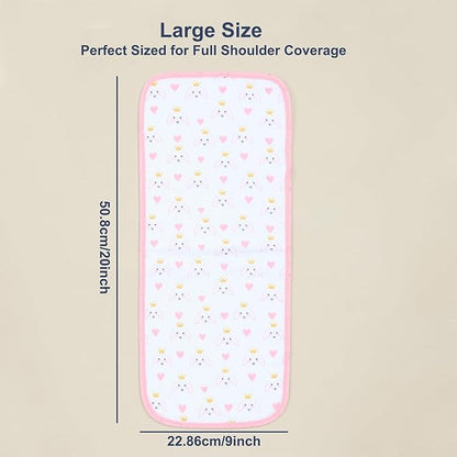 Hakochia Burp Cloths for Baby Boy & Girl Organic Cotton Large Unisex Burp Clothes Extra Absorbent Soft Neutral Burping Rags Spit Up Cloth Sets for Newborns 8 Pack (Multicolor-2)