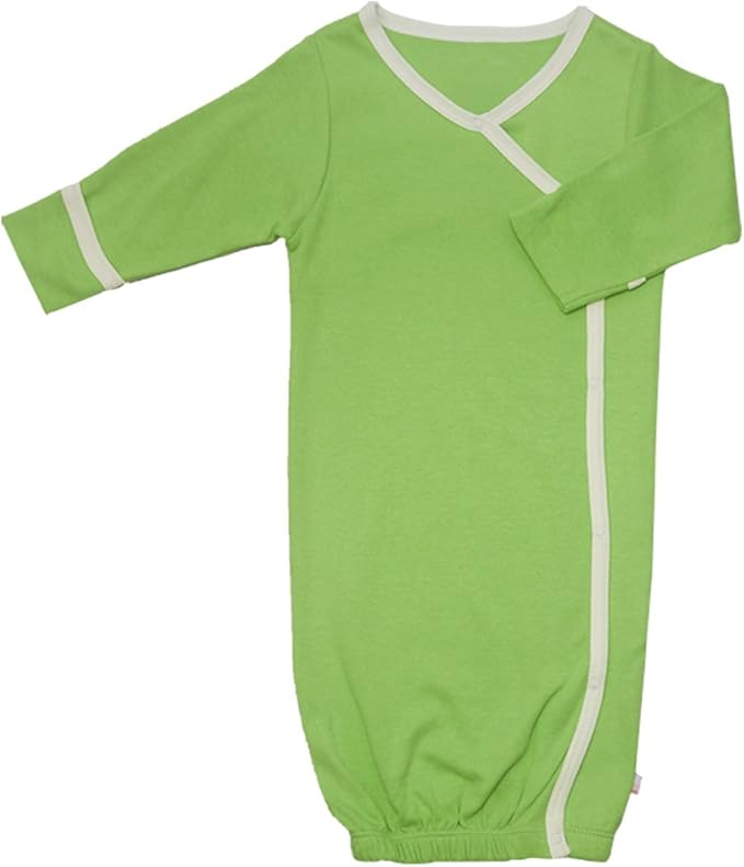 Babysoy Organic Newborn Baby Kimono Wrap Around Snap Sleeper Gown Bundler