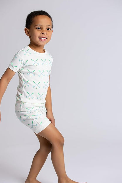 MONICA + ANDY baby-boys Organic Two-piece Shorty Pajama Set