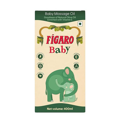 Fagreoo Baby Massage Oil with Goodness of Natural Olive oil enriched with vitamin E, Dermatologically tested, 400 ml