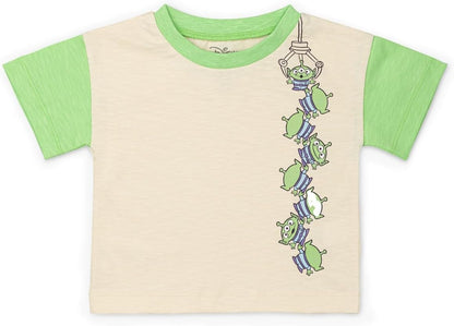 Monica + Andy Crewneck Tee, 100% Organic Cotton Clothes for Girls & Boys, Printed T-Shirt Sizes for Kids, Toddler & Baby
