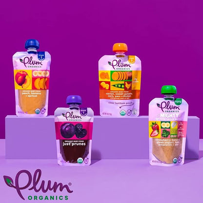 Plum Organics Variety Pack, 12+ Months - Mighty Builder Organic Fruit and Veggie Blend Toddler Food Pouches - 4 oz Pouch (Pack of 8)