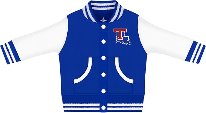 Creative Knitwear College Baby Varsity Jacket Lightweight - Team Logo, Multiple Colors, Unisex, (0 Months - 4T)