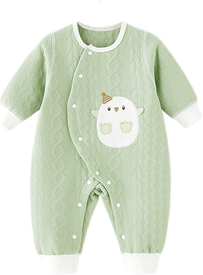 Newborn Baby Boy Girl Organic Cotton Bodysuit Long Sleeve Jumpsuit 3-Pack Outfits Clothes,0-24Months