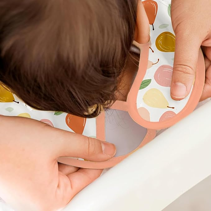 3-Pack Waterproof Baby Bibs for Eating - Lightweight Feeding Bibs, Mess Proof, Baby Essential Must Have for Eating