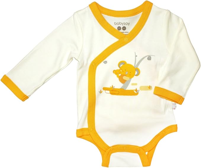Babysoy Organic Long Sleeve Kimono Bodysuit