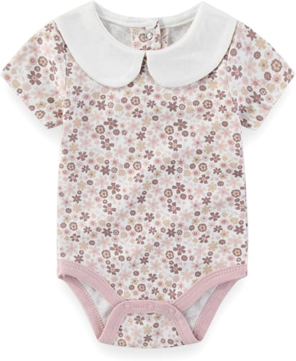 Baby Boy Girl Bodysuit 5 Pack Cotton Short Sleeve Romper Soft Baby Clothes Outfit 0-12 Month