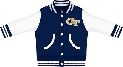 Creative Knitwear College Baby Varsity Jacket Lightweight - Team Logo, Multiple Colors, Unisex, (0 Months - 4T)
