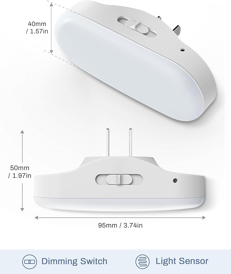 DORESshop RGB Night Lights Plug into Wall, 4 Pack Dusk to Dawn Color Changing Night Light Night Light for Bedroom, Kids Room