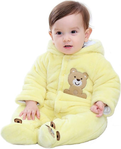 Gaorui Newborn Baby Jumpsuit Outfit Hoody Coat Winter Infant Rompers Toddler Clothing Bodysuit