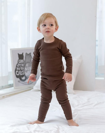 AVAUMA Baby Boys Girls Pajama Set Kids Toddler Snug fit Basic Cotton Sleepwear pjs for Daily