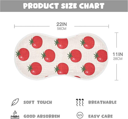 vvfelixl Muslin Burp Cloths Fresh Tomato Baby Washcloths for Baby Girl Boys 2 Pack