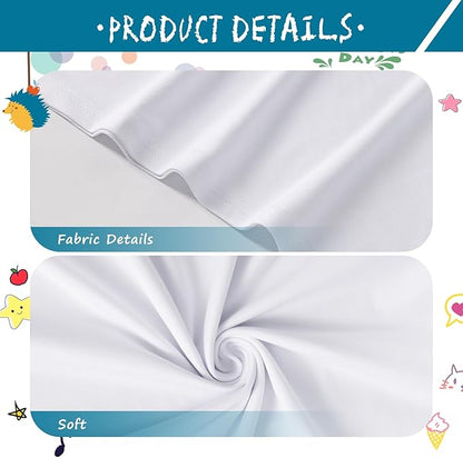 4 Pack Toddler Blank Sublimation T-Shirt,Modal Crew Neck Short Sleeve, T-Shirt for Kids Baby Children