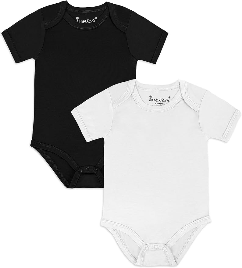 Jimonda Baby Bodysuits Rayon from Bamboo Short Sleeve Baby Boys Girls Rompers Soft Outfits Newborn Clothes