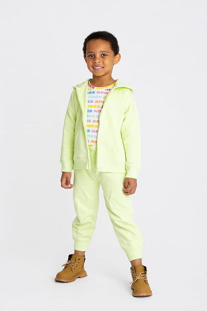 monica + andy Sporty Sweatsuit, 100% Organic Cotton Clothes for Boys & Girls, Outfit Sizes For Kids, Toddler & Infant