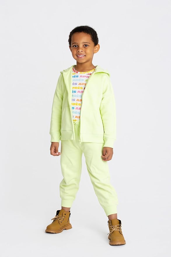 monica + andy Sporty Sweatsuit, 100% Organic Cotton Clothes for Boys & Girls, Outfit Sizes For Kids, Toddler & Infant