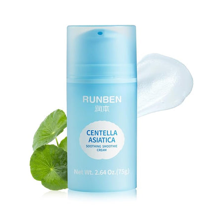 RUNBEN After Sun Gel with 70% Centella, Sunburn Relief for Face, Cooling & Soothing, Gentle for Sensitive Skin, Safe for Baby & Kids, Non-Fragrance (2.64 oz)