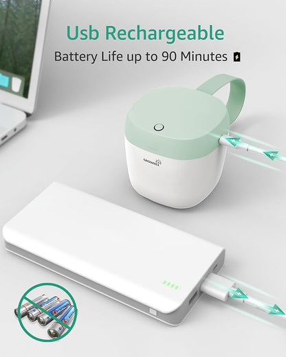 GROWNSY Pacifier Sanitizer Portable, UV Light Sanitizer on The Go, USB Charging Sanitizer Case, Mini Pacifier Sanitizer 99.99% Cleaned in 59 Seconds (Green)