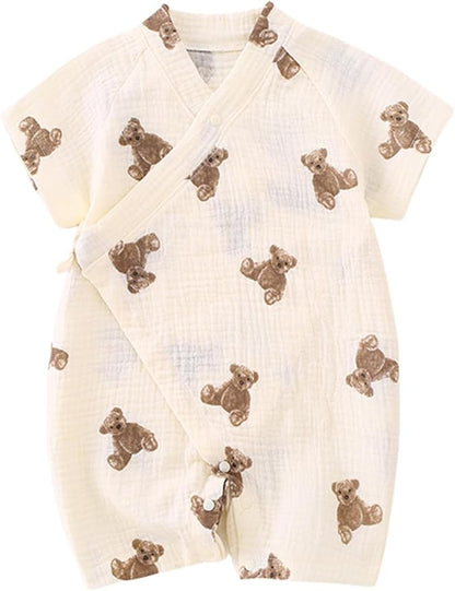 BINIDUCKLING Baby Kimono Robes Cotton Muslin Outfit Clothes Newborn - 24 Months