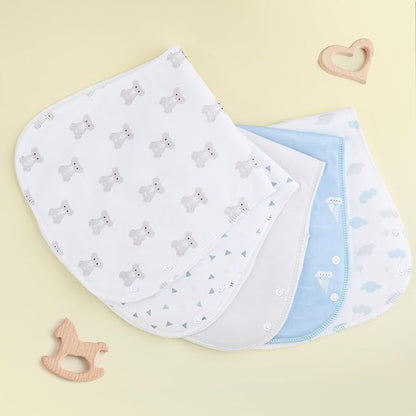 Baby Burp Cloths & Baby Bibs 2-in-1 Design Large Size 3 Layers Thicken Cotton Super Absorbent and Soft Baby Spit Up Burping Rags Baby Burp Cloth Set for Boys and Girls Solid 12 Pack