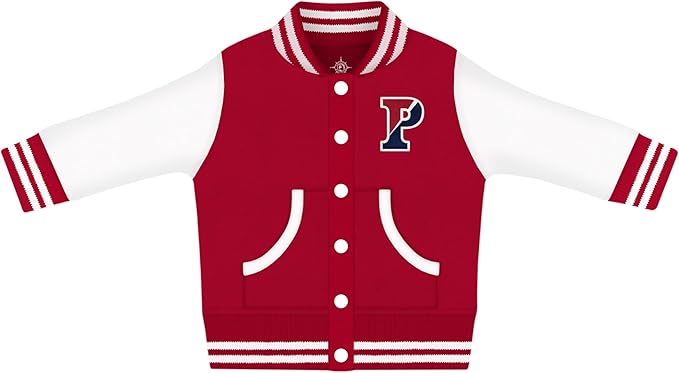 Creative Knitwear College Baby Varsity Jacket Lightweight - Team Logo, Multiple Colors, Unisex, (0 Months - 4T)
