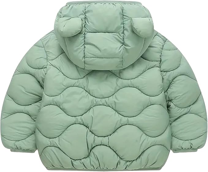 Toddler Winter Coats Puffer Padded Jacket Baby Boys Girls Bear Hoods Down Jacket Light Weight Infant Outerwear