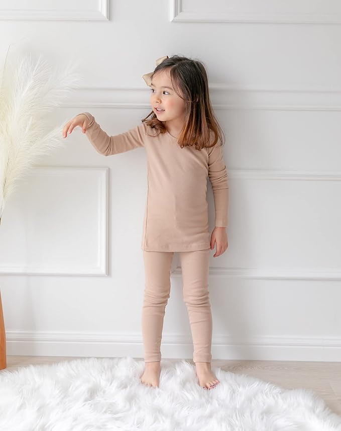 AVAUMA Baby Boys Girls Pajama Set Kids Toddler Snug fit Basic Cotton Sleepwear pjs for Daily