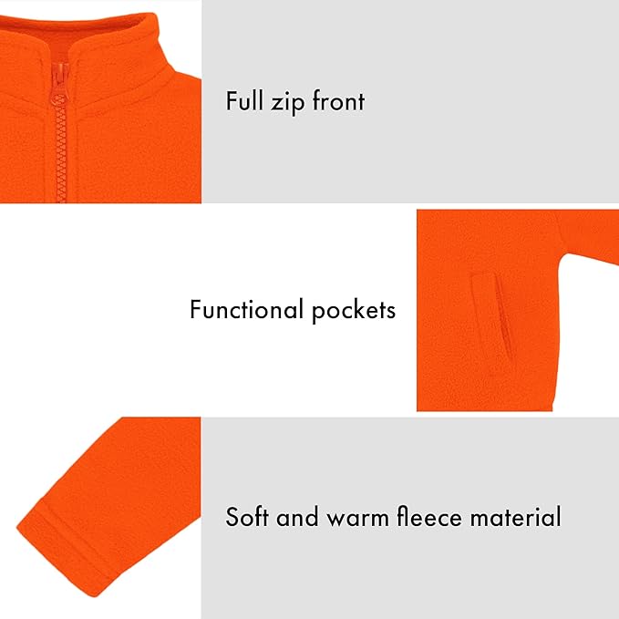 Creative Knitwear College Baby Polar Fleece Jacket-Team Logo, Multiple Colors, for Boys & Girls (12 Mos-8 Yrs)