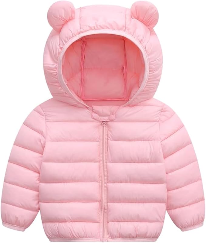 UPlee 3M - 3T Baby Girls Boys Winter Coats for Toddlers Lightweight Puffer Jacket Kids Down Alternative Outerwear