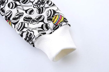 Mud Kingdom Boys Girls Full-Zip Hooded Sweatshirt Fur Lined Funny Pattern 6 Months-8 Years