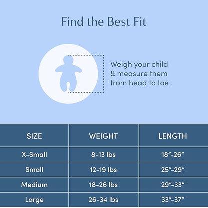 SleepingBaby Zipadee-Zip Transition Swaddle - Cozy Baby Swaddle Blanket with Zipper Convenience - Roomy Wearable Blanket for Easy Diaper Changes - Heather Grey, Small (4-8 Month)