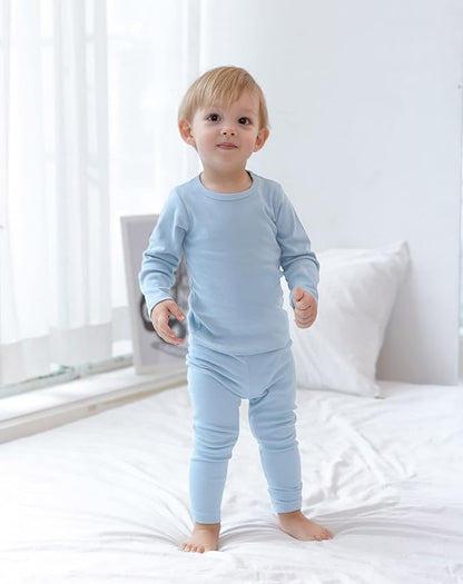 AVAUMA Baby Boys Girls Pajama Set Kids Toddler Snug fit Basic Cotton Sleepwear pjs for Daily