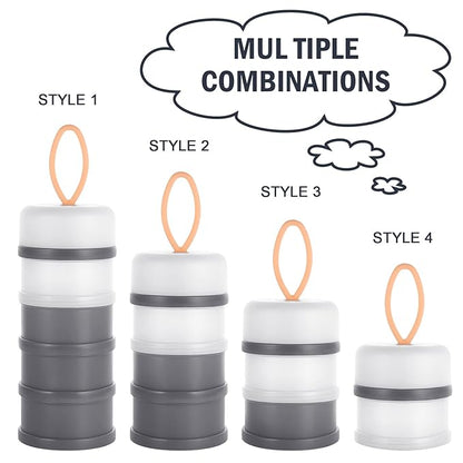 Accmor Baby Formula Dispenser On The Go, Stackable Formula Dispenser Formula Container to Go, Non-Spill Portable Milk Powder Kids Snack Storage Container, BPA Free