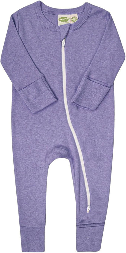 PARADE Organic Snuggle Soft Melange '2-Way' Zipper Romper
