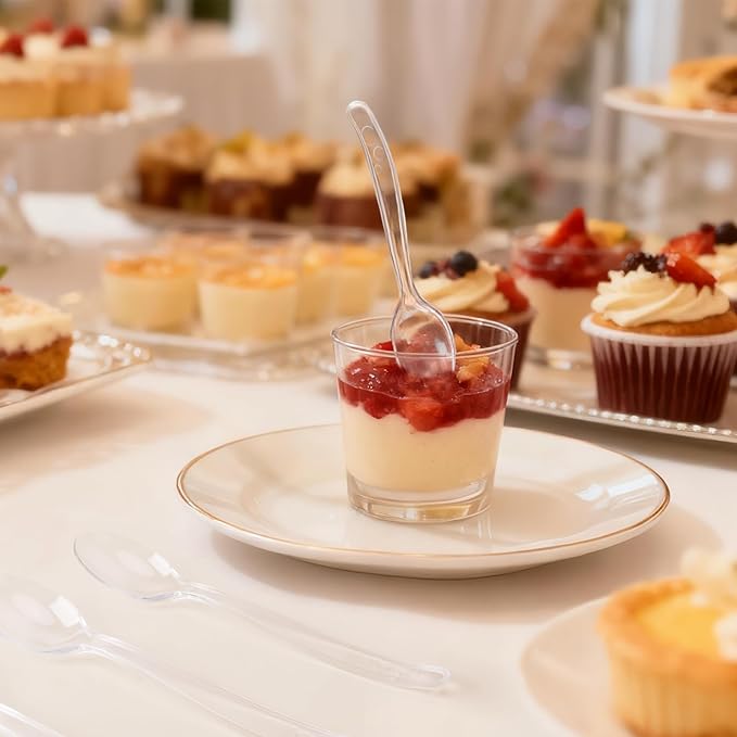 SACATR 3000 Count Plastic Spoons Bulk - Plastic Silverware Spoons Heavy Duty, BPA-Free, Heat Resistant, Suitable for Family Gatherings, Outdoor Events, Commercial Catering