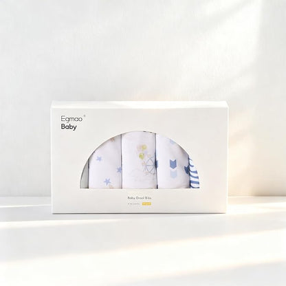 10 Pack Cotton Snap Bibs for Baby Boy Girl, Super Soft Drool Bibs for Teething and Feeding