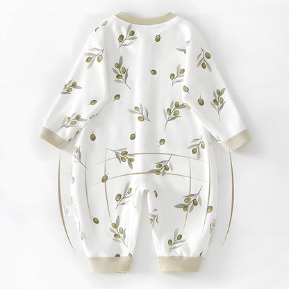 100% Organic Cotton Soft 3-24 Months Unisex Footless Newborn Baby Sleepers Pajamas Romper Boys Girls Long Sleeve
