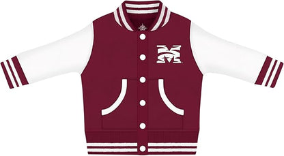 Creative Knitwear College Baby Varsity Jacket Lightweight - Team Logo, Multiple Colors, Unisex, (0 Months - 4T)