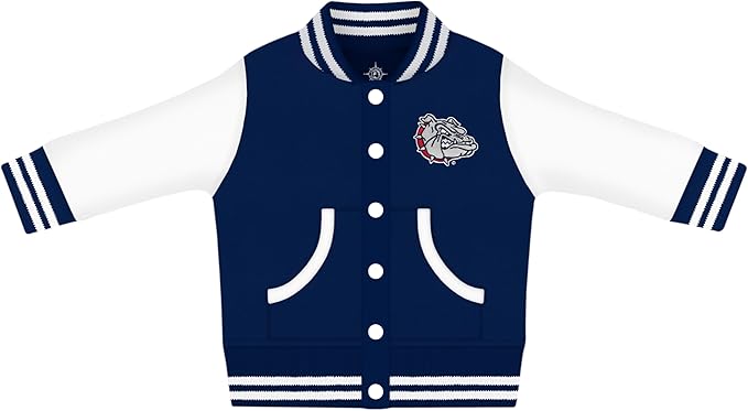 Creative Knitwear College Baby Varsity Jacket Lightweight - Team Logo, Multiple Colors, Unisex, (0 Months - 4T)
