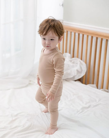 AVAUMA Baby Boys Girls Pajama Set Kids Toddler Snug fit Basic Cotton Sleepwear pjs for Daily