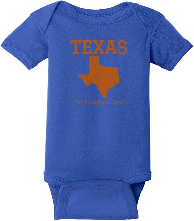 U.S. Custom Tees Texas Baby One Piece – The Longhorn State Baby Bodysuit – Texas Style Infant Romper – Texas Baby Outfit Gift